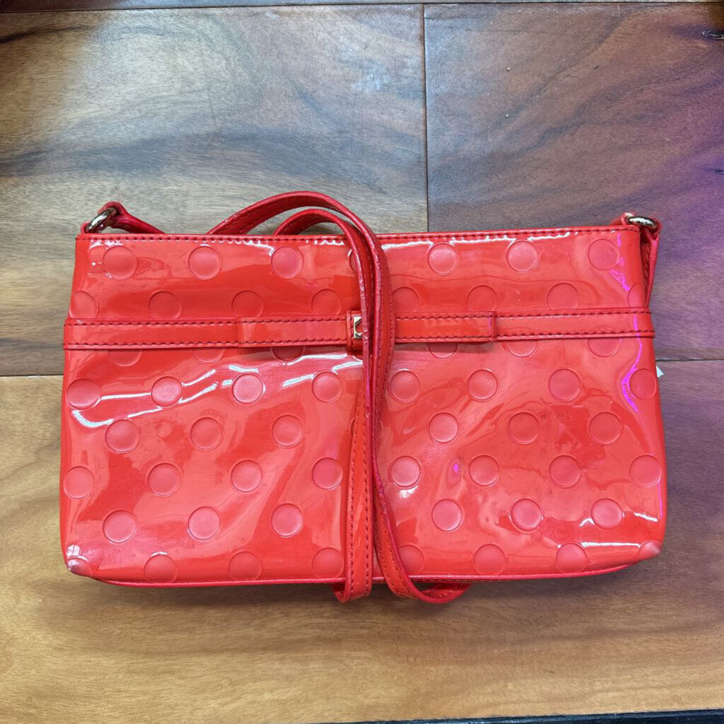 KATE SPADE,PATTEN CROSSBODY ,RED