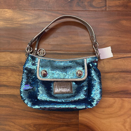 COACH,SEQUIN SHOULDER BAG,BLUE