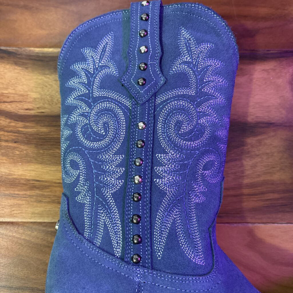 DOUBLE D RANCH x OLD GRINGO,WESTERN BOOTS/LEATHER: SUEDE,BLUE,8.5