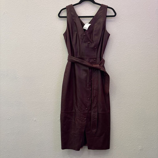 ANTONIO MELANI,LEATHER DRESS,WINE,6