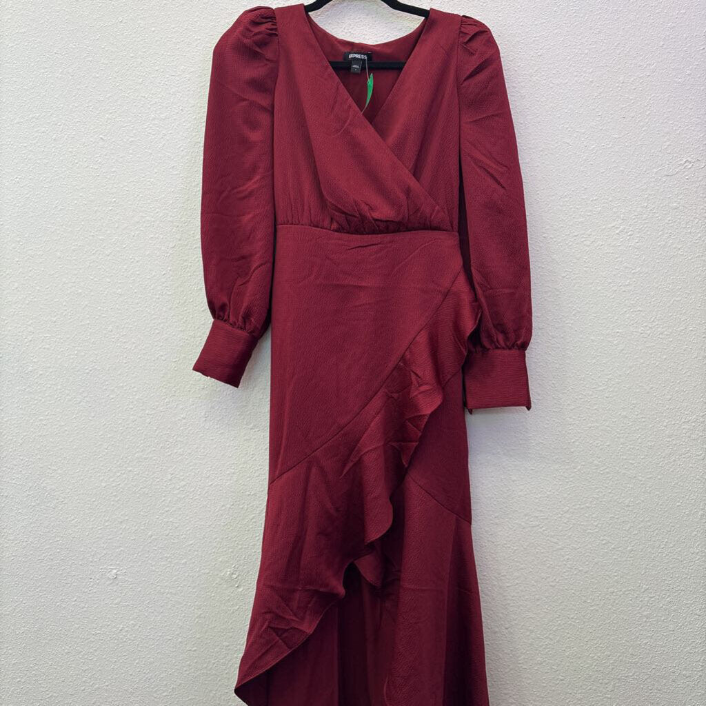 EXPRESS,LONGSLV DRESS,WINE,S