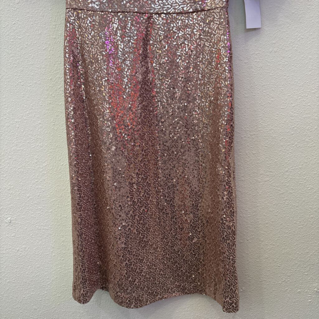 RACHEL PARCELL,SEQUIN DRESS,ROSE GOLD,M