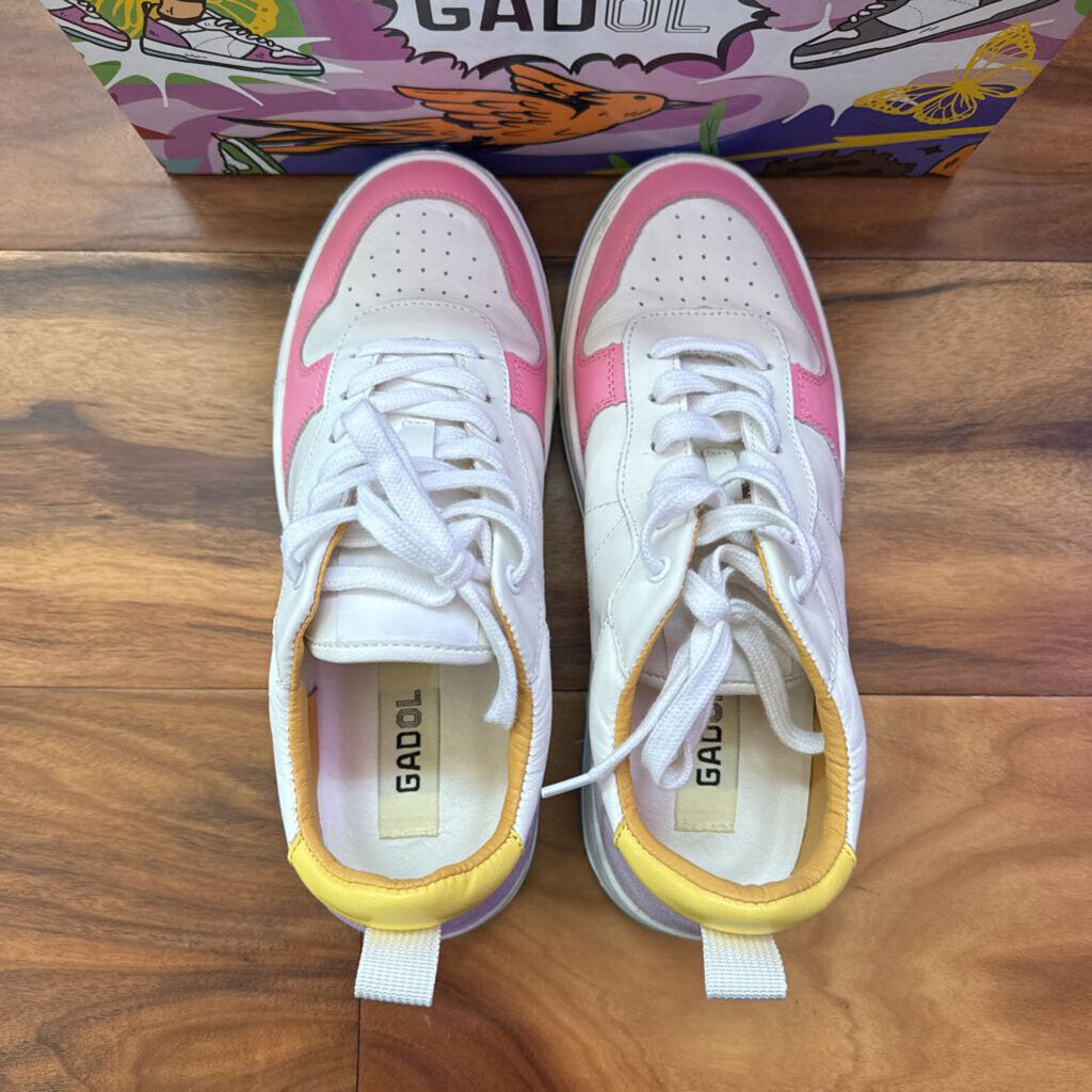 GADOL,NEW LEATHER SNEAKER ,MULTI,8.5