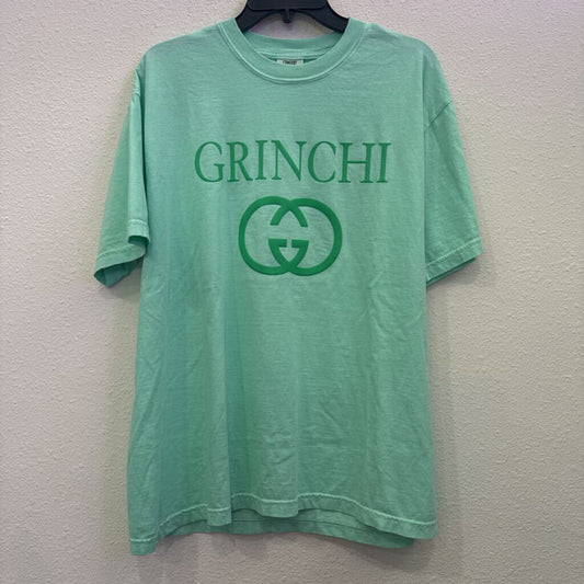 NEW GRINCHI TEE ,GREEN ,L