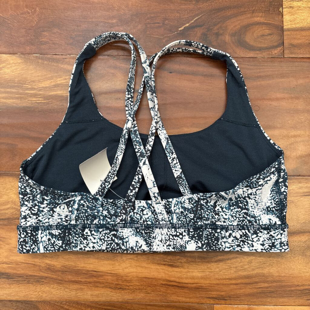 LULULEMON,SPORTS BRA ,BLUE/WHT ,8