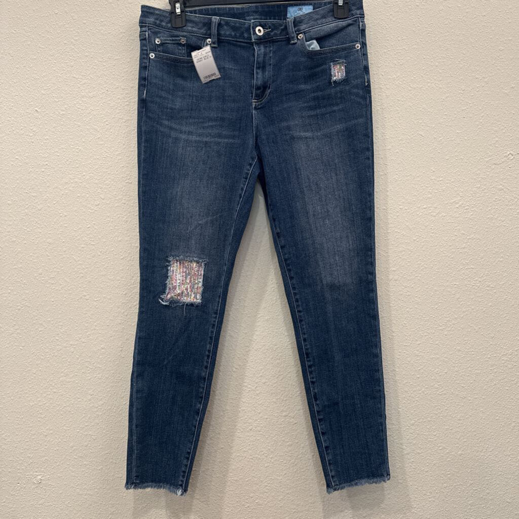 CECE,DENIM ANKLE SKINNY ,BLUE,31