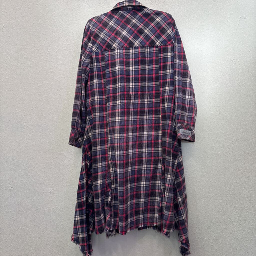 ARATTA,PLAID LIGHT KIMONO/CARDIGAN,MULTI ,XL