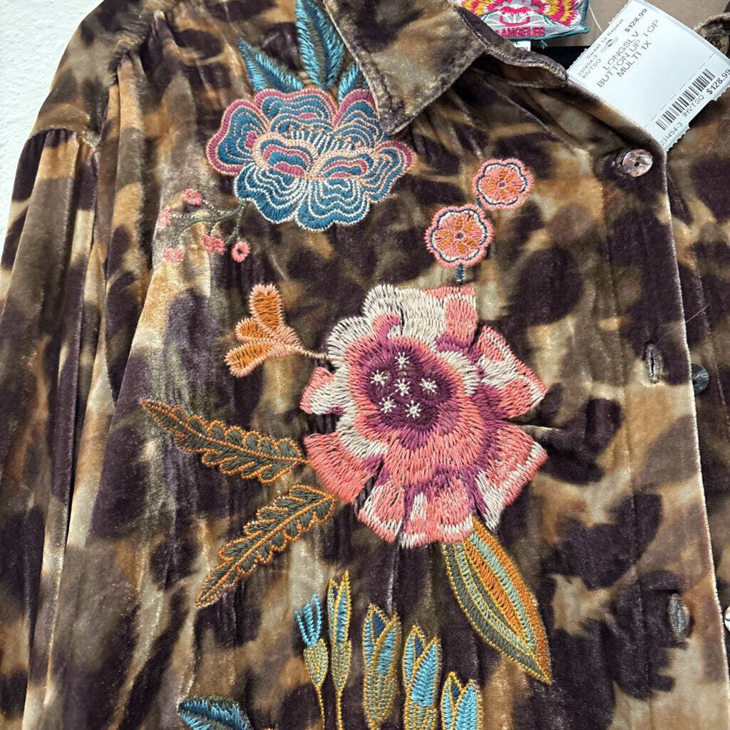 JOHNNY WAS,LONGSLV BUTTON UP TOP,MULTI,1X