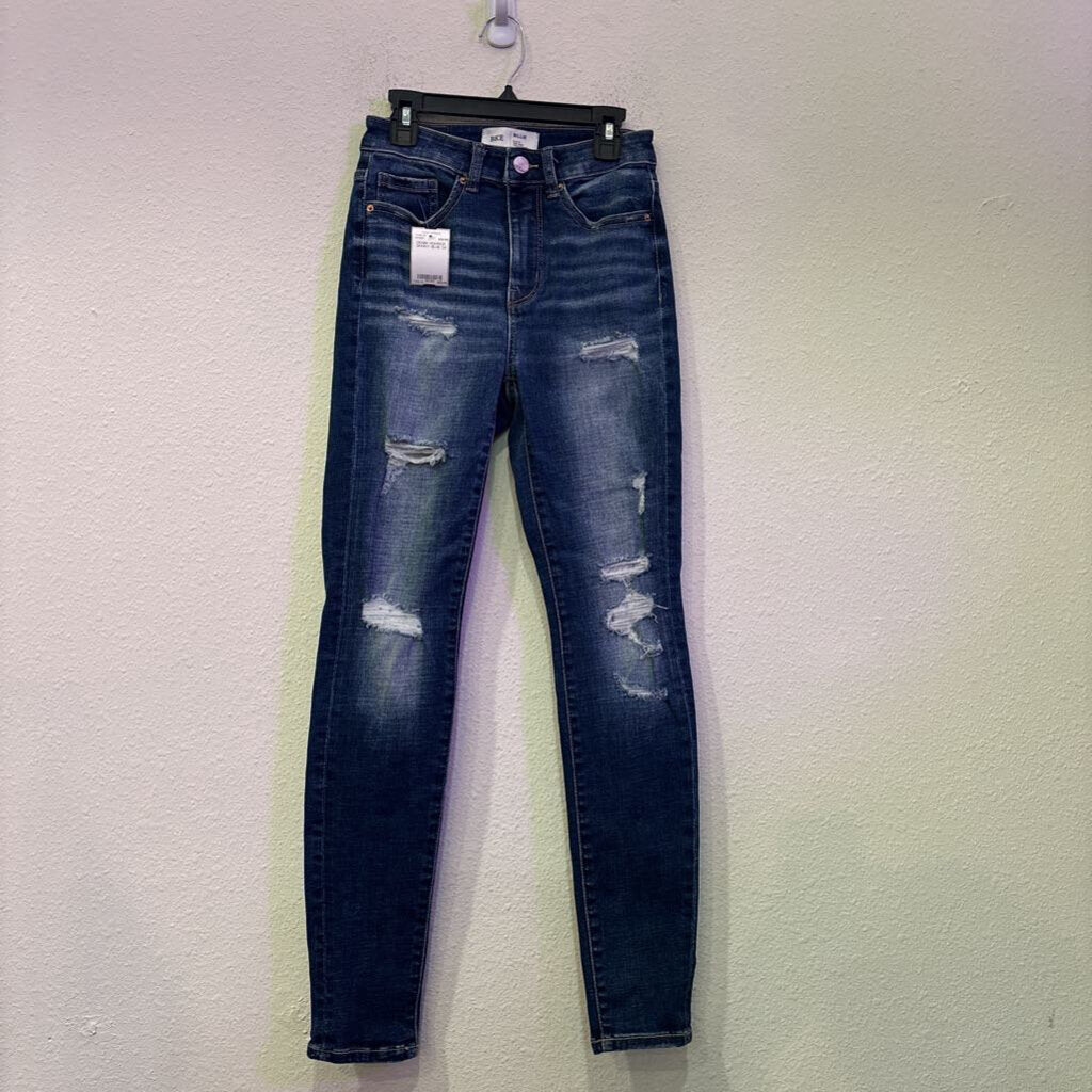 BKE,DENIM HIGHRISE SKINNY,BLUE,24