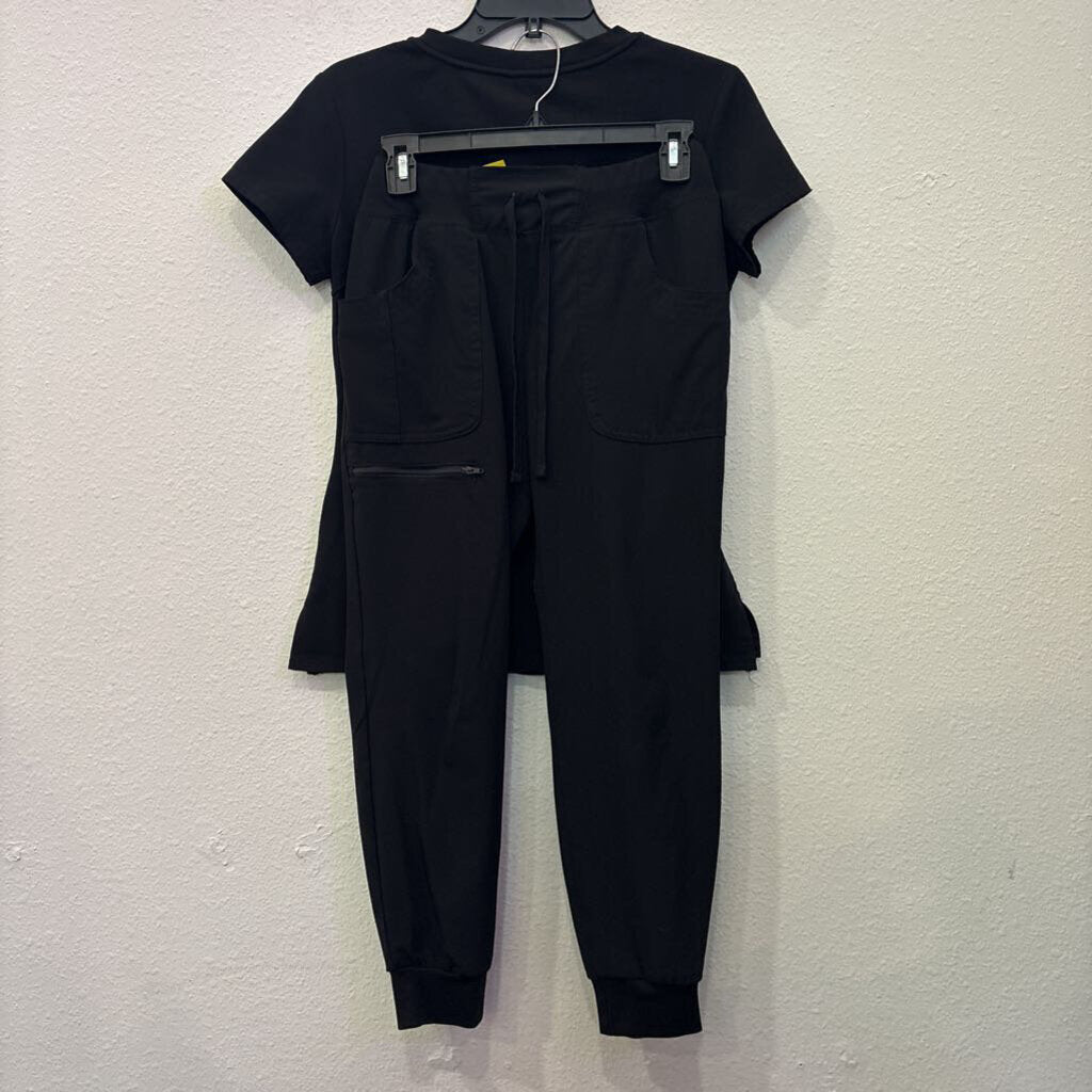 HEARTSOUL,SCRUB SET,BLACK,XSP