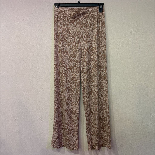 IMAN,WIDE LEG FLOWY PANTS,BROWN WHITE,M
