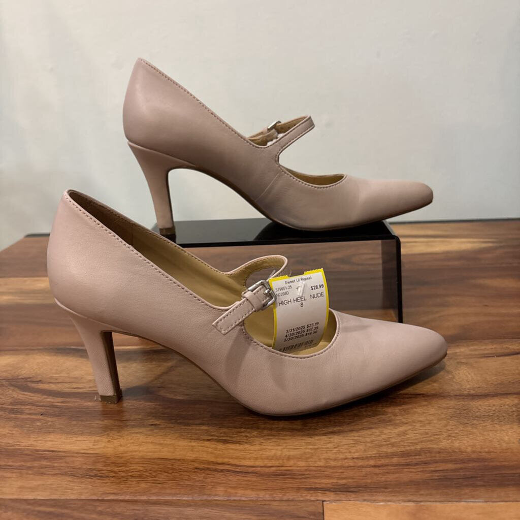 NATURALIZER,HIGH HEEL ,NUDE,8