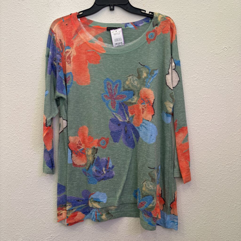 NALLY & MILLIE,LONGSLV TOP,MULTI,S/M