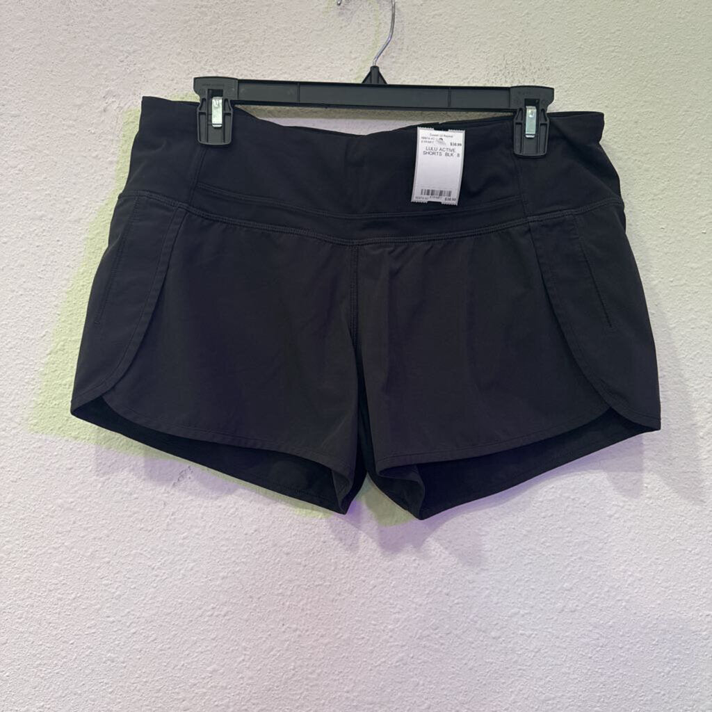 LULULEMON,LULU ACTIVE SHORTS ,BLK ,8