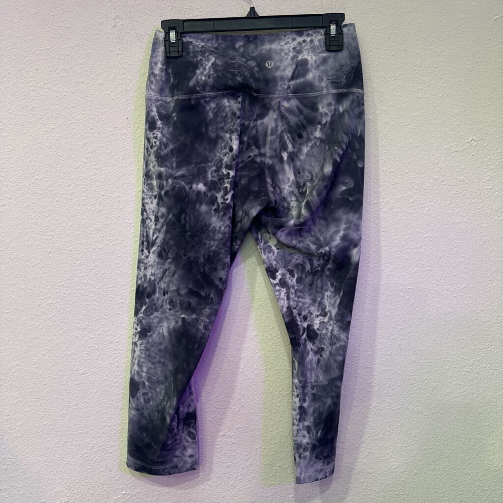 LULULEMON,LULU ANKLE LEGGINGS ,GREY TYEDYE,8