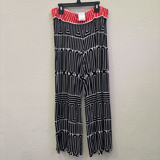 TRINA TURK,FLOWY CROP PANT,RED BLACK,M