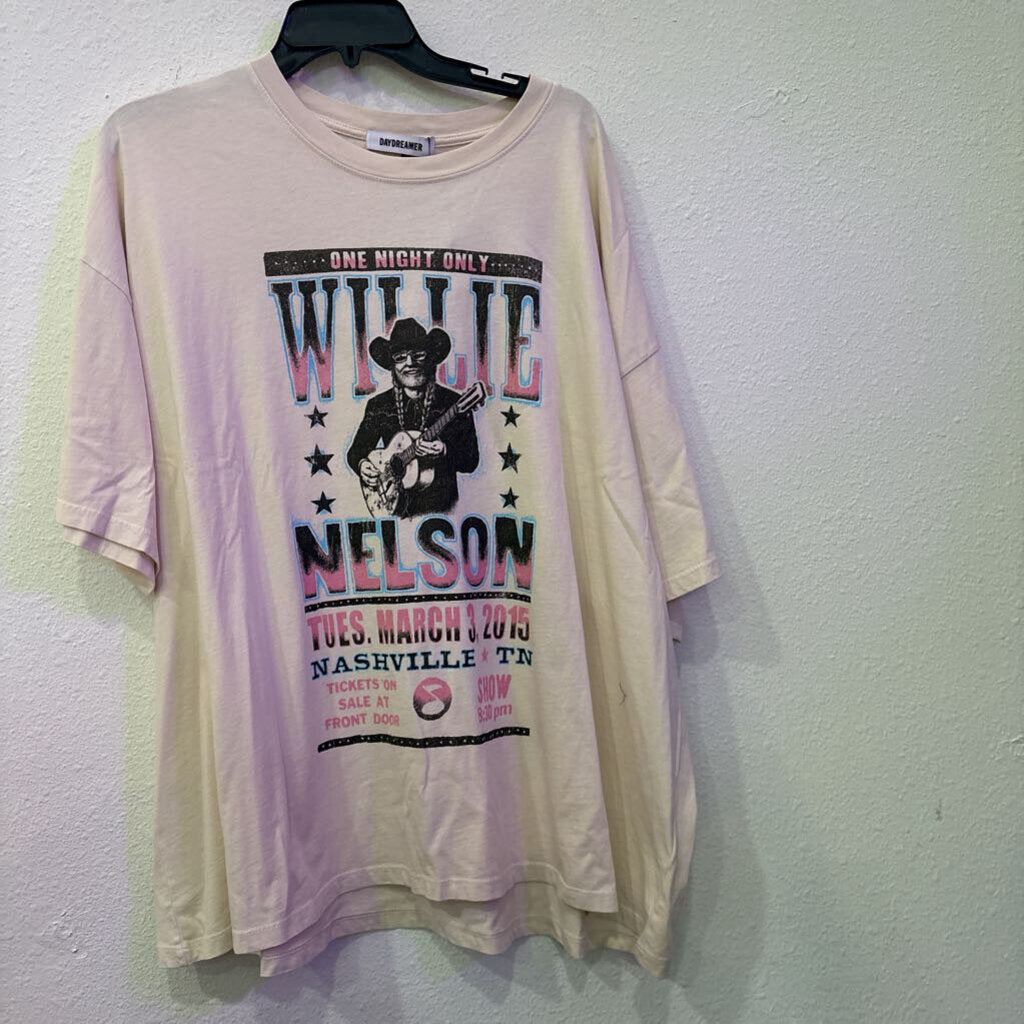 DAY DREAMER,GRAPHIC TEE WN ,TAN,OS