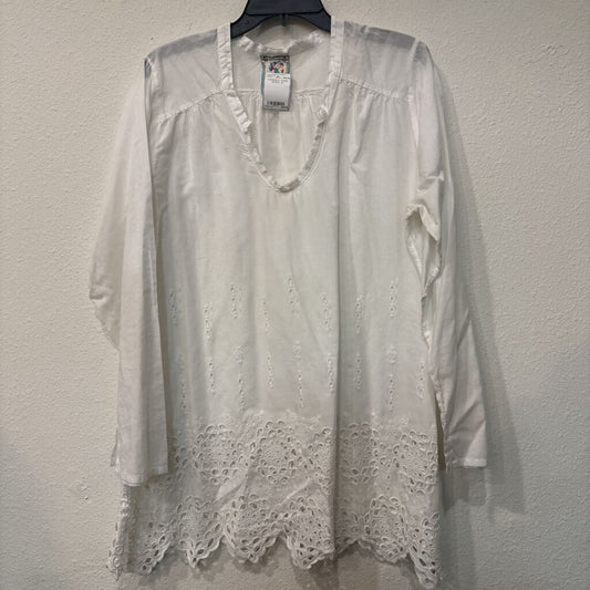 JOHNNY WAS,LONGSLV TUNIC,WHITE,XL