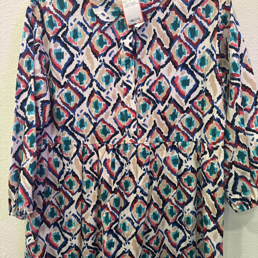 MAEVE (ANTHRO),PATTERNED DRESS ,MULTI,M