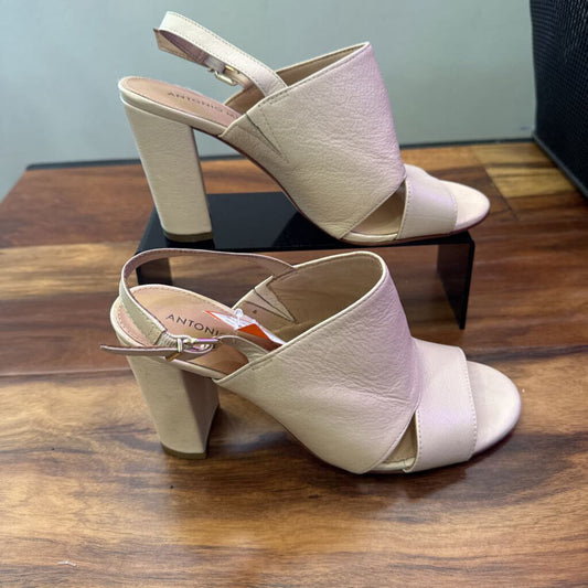 ANTONIO MELANI,LEATHER HEEL ,IVORY,SS