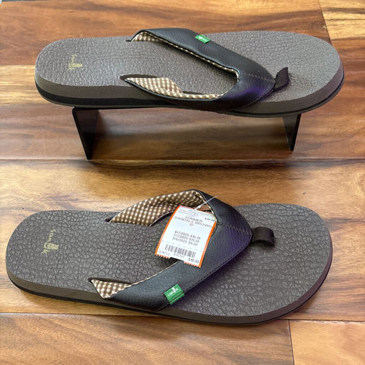 SANUK,SUMMER SANDALS,BROWN,10