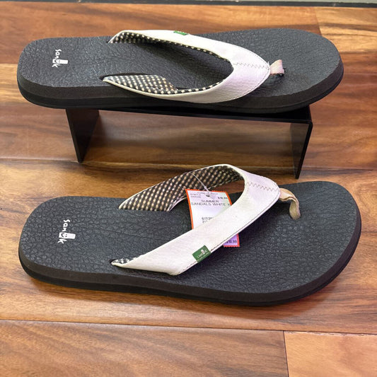 SANUK,SUMMER SANDALS,WHITE,10