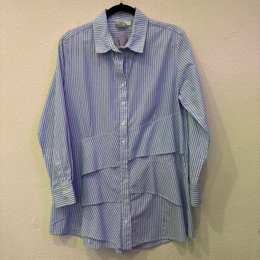 FINLEY,LONGSLV STRIPED TOP,BLUE,M