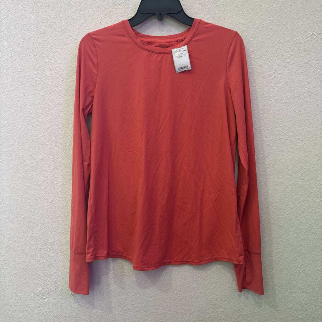 ATHLETA,ACTIVE LONGSLVE TOP ,CORAL ,S
