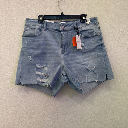 JUDY BLUE,NWT DENIM SHORTS ,LIGHT BLUE ,2XL