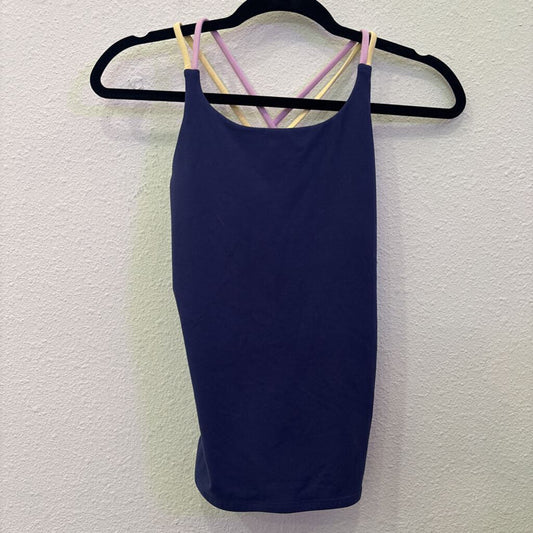 ATHLETA,ACTIVE SPORTS BRA ,NVY/PINK/YEL,YXL