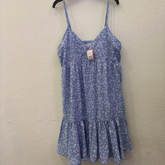NEW IN,FLORAL TANK DRESS,BLUE/WHT,M