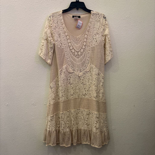 SASSY BLING,VICTORIAN BOHO DRESS ,CREAM ,S