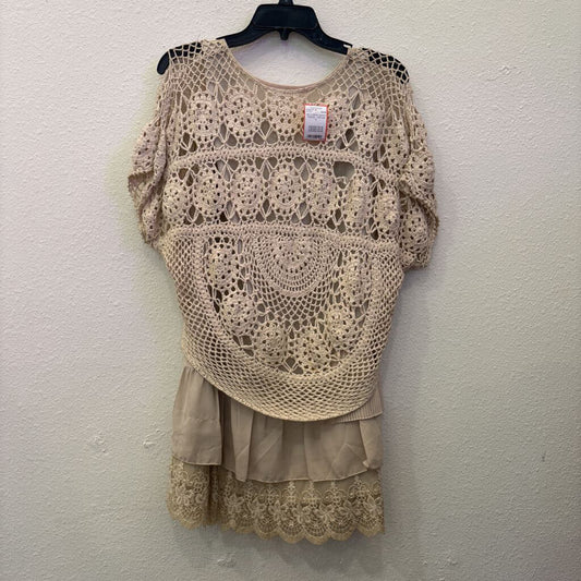 SASSY BLING,VICTORIAN BOHO DRESS ,CREAM ,S