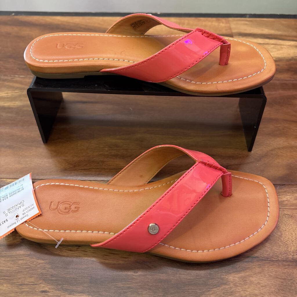 SANDALS,ORANGE,5