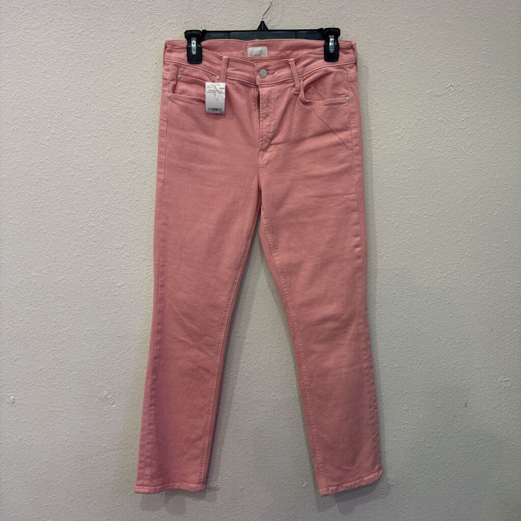MOTHER,DENIM ANKLE STRAIGHT ,CORAL,29