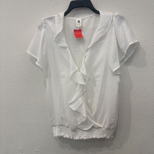 SHORTSLV TOP,WHITE,M