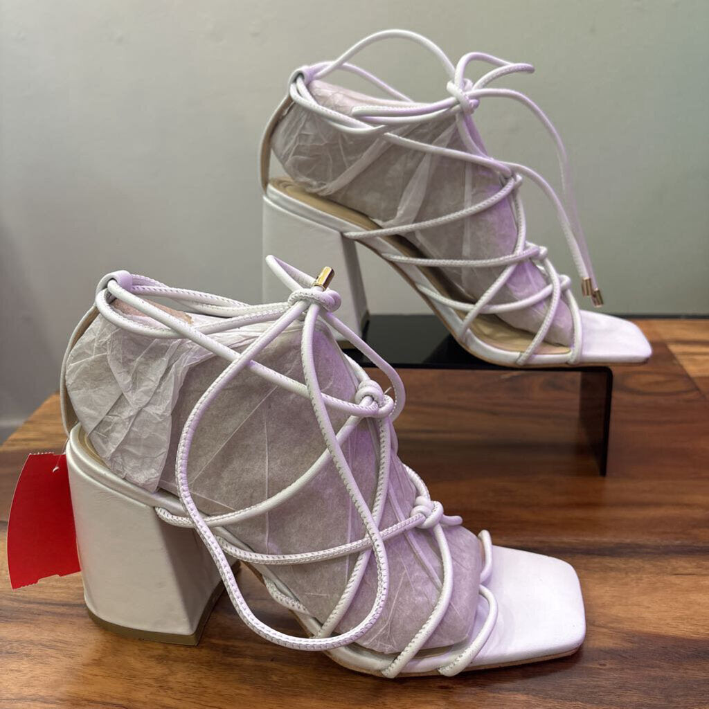 JESSICA SIMPSON,STRAPEY HEELS,WHITE,8.5
