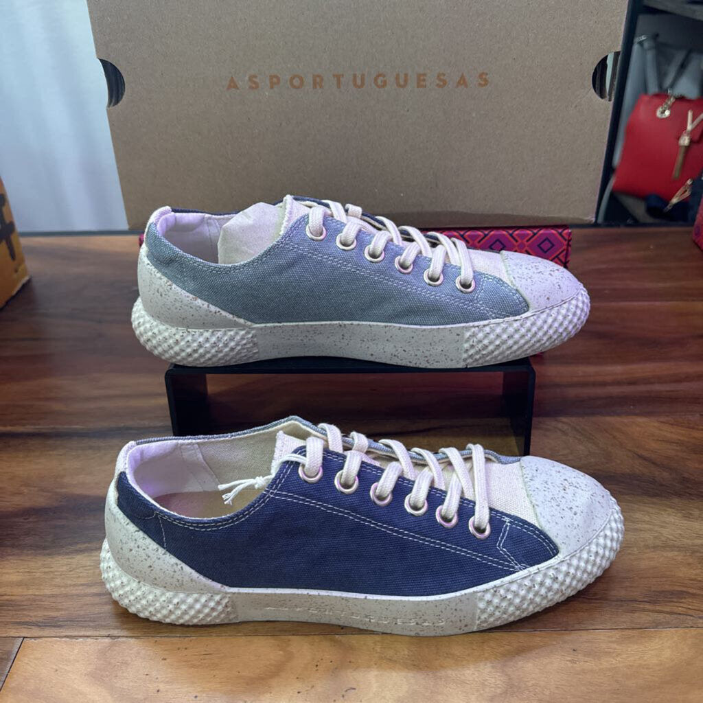 ASPORTUGUESAS,NWT COLORBLOCK SNEAKER ,BLUE,7