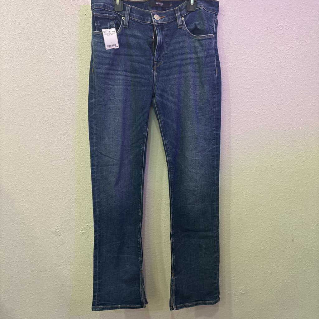 HUDSON,DENIM SLIT CROP,BLUE,29