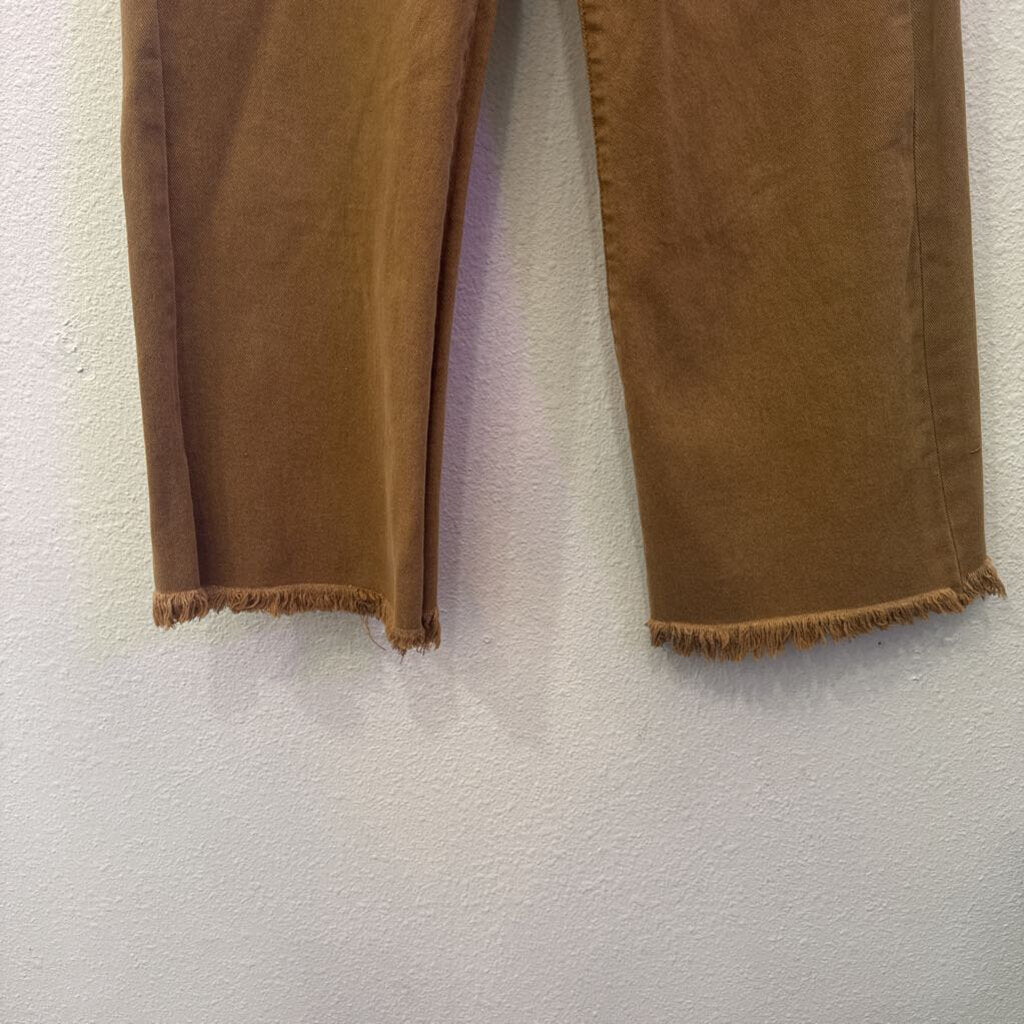 RISEN,DENIM WIDELEG CROP ,GRN ,S