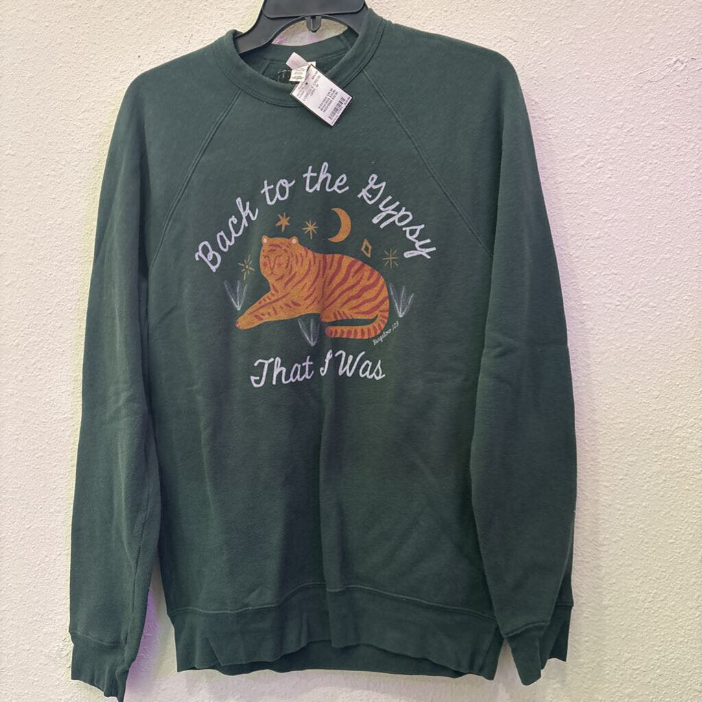 CANVAS,LONGSLV CREW,GRN ,M