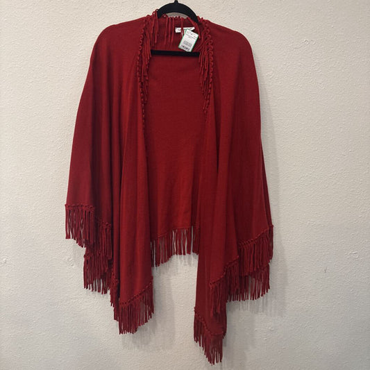 COLDWATER CREEK,PONCHO/KIMONO,RED,L