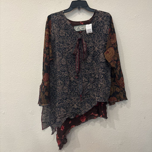 NOTHING MATCHES,LONGSLV SHEER TOP,MULTI,L