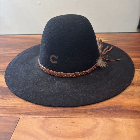CHARLIE HORSE,FELT HAT ,BLK