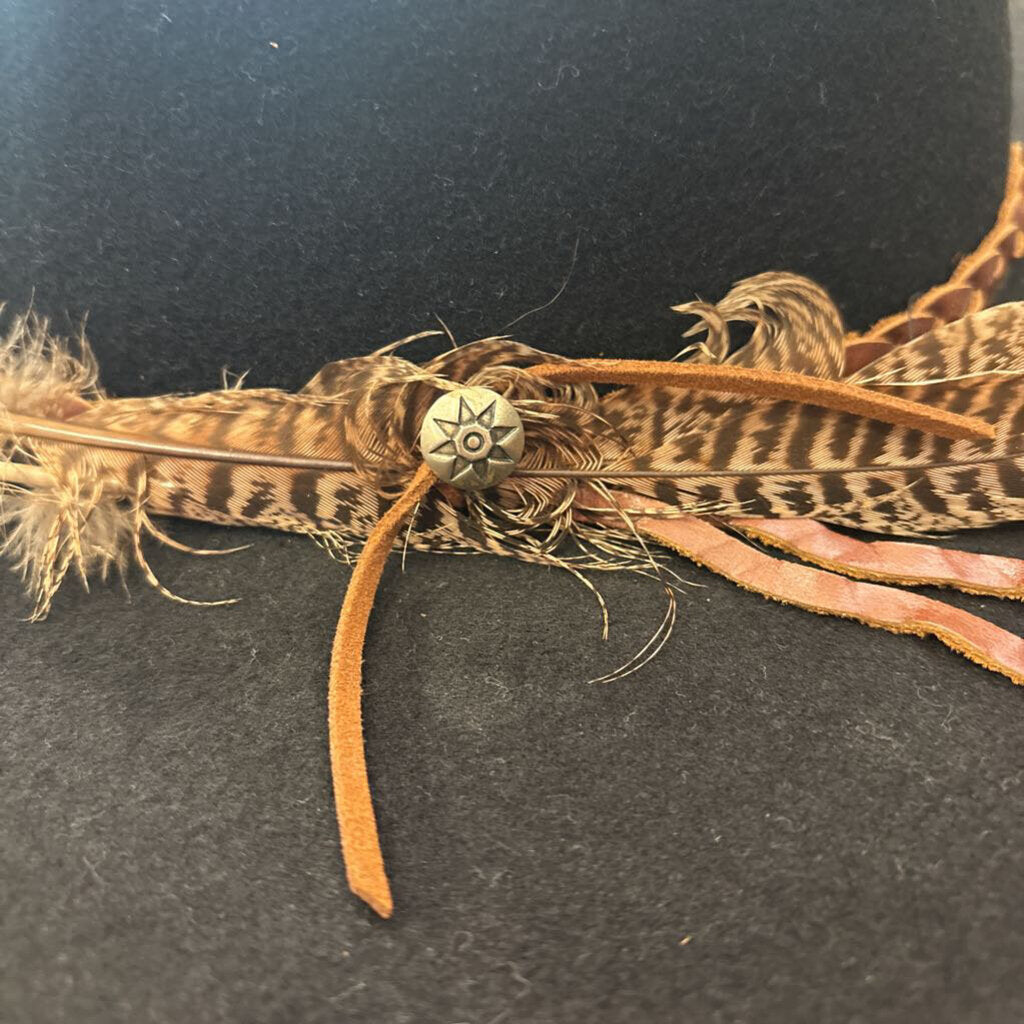 CHARLIE HORSE,FELT HAT ,BLK