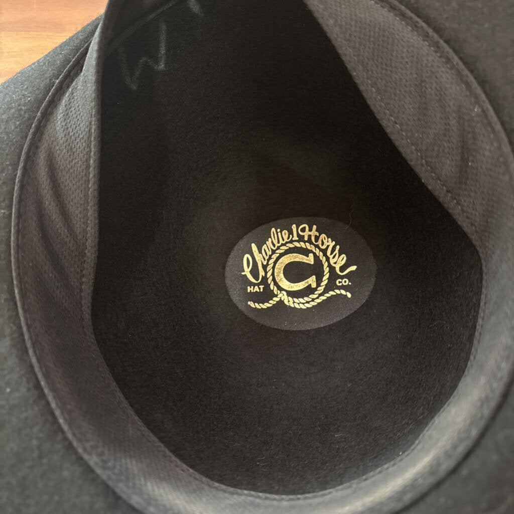 CHARLIE HORSE,FELT HAT ,BLK