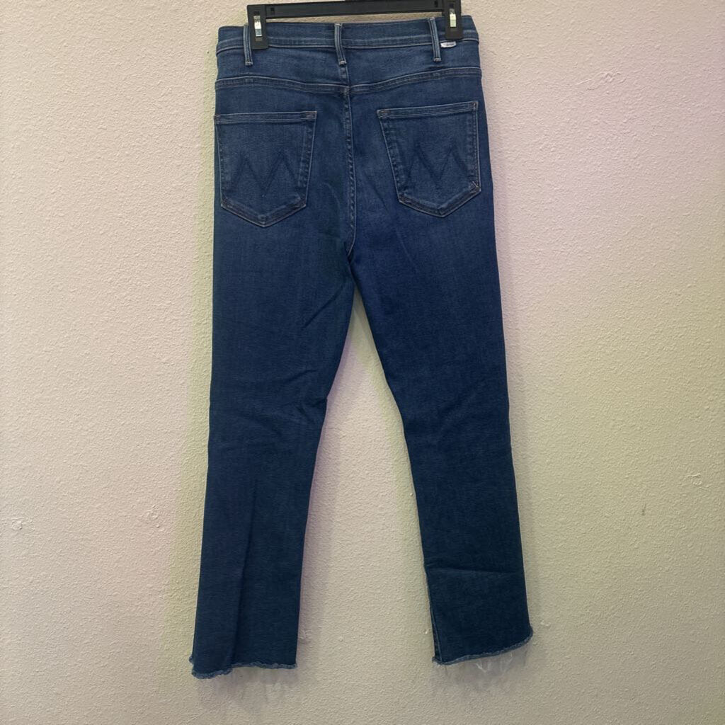 MOTHER,DENIM ANKLE FRAY ,BLUE,30