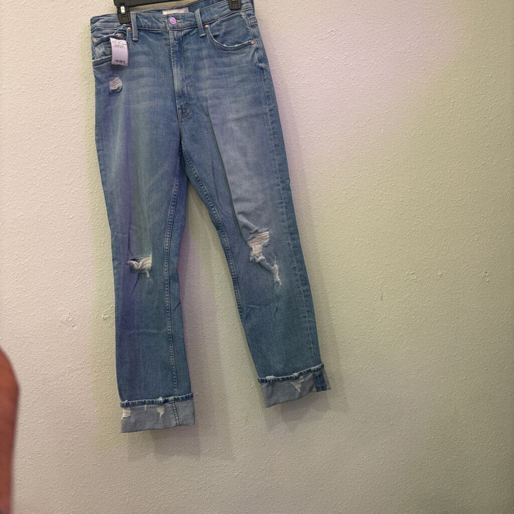 MOTHER,DENIM HIGH WAIST,BLUE,31