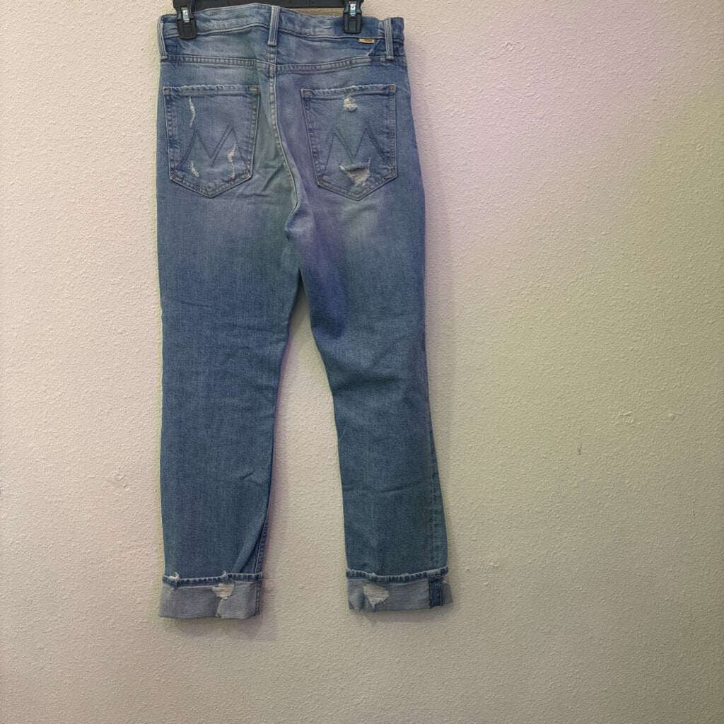 MOTHER,DENIM HIGH WAIST,BLUE,31