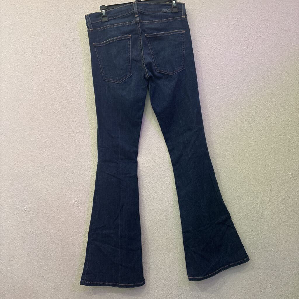 CURRENT ELLIOT,DENIM FLARE,BLUE,28